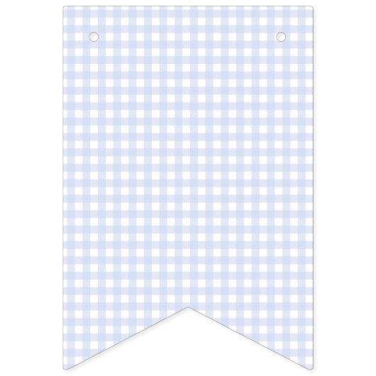 Blue Gingham Peter die Rabbit Baby Dusche MUTED BL Wimpelkette (Erste Fahne)