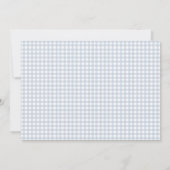 Blue Gingham Petite Karo Baby vielen Dank Dankeskarte (Rückseite)