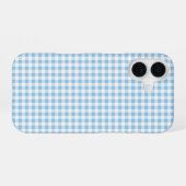 Blue Gingham Phone Case iPhone 16 Hülle (Rückseite (Horizontal))
