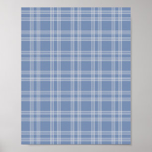 Blue Gingham Poster