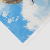 Blue Gingham Prairie Girl Country Découpage Seidenpapier (Ausschnitt)