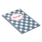 Blue Gingham Recipe Notebook Notizblock (Rechte Seite)