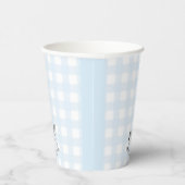 Blue Gingham Rocking Horcking Paper Cup Pappbecher (Rechts)