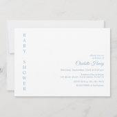 Blue Gingham Rocking Horse Baby Shower Einladung