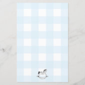 Blue Gingham Rocking Horse rät das Schlamassel (Rückseite)