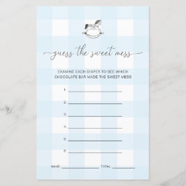 Blue Gingham Rocking Horse rät das Schlamassel