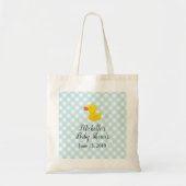 Blue Gingham Rubber Duckie Baby Duckie Tragetasche (Vorne)