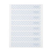 Blue Gingham Rücksendeadressen-Aufkleber (Bogen)