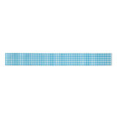 Blue Gingham Satin Ribbon Satinband (Vorderseite)