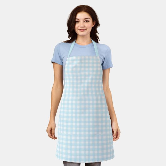 Blue Gingham Schürze (Getragen)
