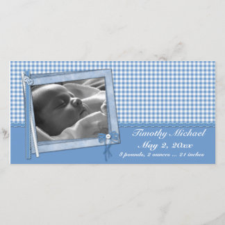 Blue Gingham Scrap Style Ankündigung