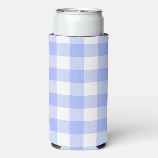 Blue Gingham Selters Dosenkühler (Seltzer Rückseite)