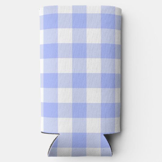 Blue Gingham Selters Dosenkühler (Rückseite)