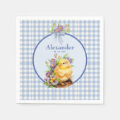 Blue Gingham Serviette (Vorderseite)