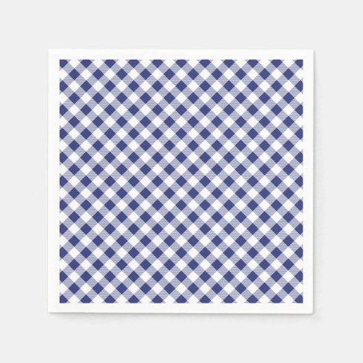 Blue Gingham Serviette (Vorderseite)