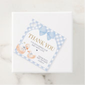 Blue Gingham Silly Goose Baby Shower Geschenkanhänger (Beispiel)