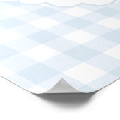 Blue Gingham Silly Goose Baby Shower Welcome Sign Poster (Ecke)