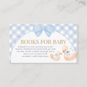 Blue Gingham Silly Goose Shower Books for Baby Begleitkarte (Vorderseite)