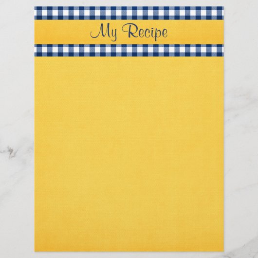 Blue Gingham Stationery (Vorderseite)