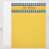 Blue Gingham Stationery (Vorne/Hinten)