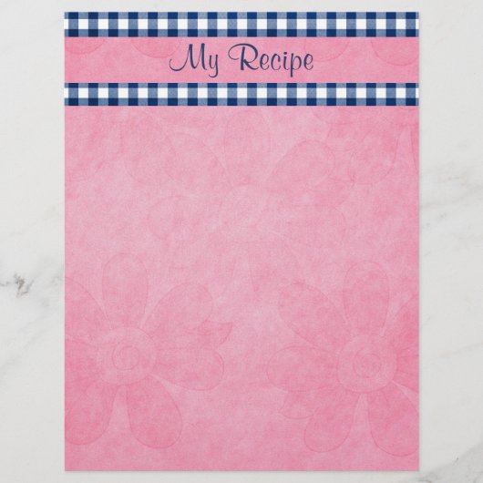 Blue Gingham Stationery (Vorderseite)