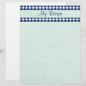 Blue Gingham Stationery (Vorne/Hinten)