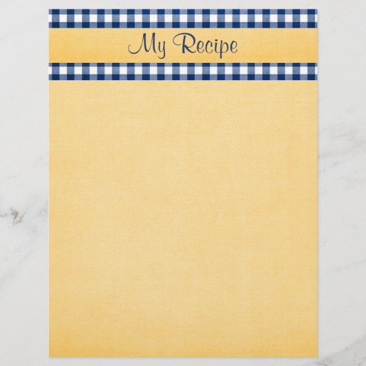 Blue Gingham Stationery (Vorderseite)