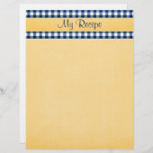 Blue Gingham Stationery (Vorne/Hinten)