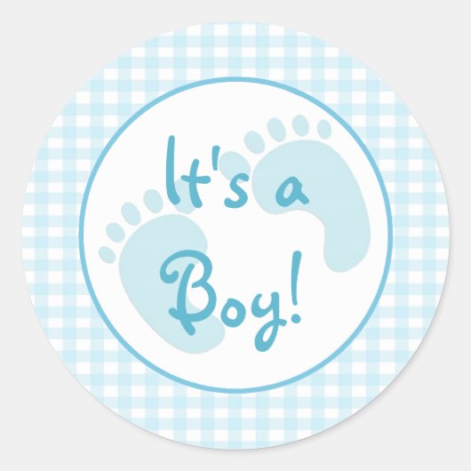 Blue Gingham Sticker (Vorderseite)