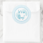 Blue Gingham Sticker (Tasche)