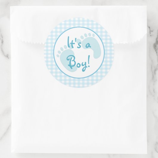 Blue Gingham Sticker (Tasche)