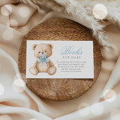 Blue Gingham Teddy Bear Baby Showbucher anfordern Begleitkarte