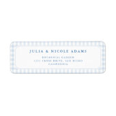 Blue Gingham Teddy Bear Neutral Baby Shower (Vorne)