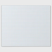 Blue Gingham Teddy Bear Neutral Baby Shower Geschenkpapier (Flach)