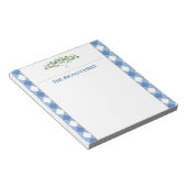 Blue Gingham Tree Classic Notizblock (angewinkelt)