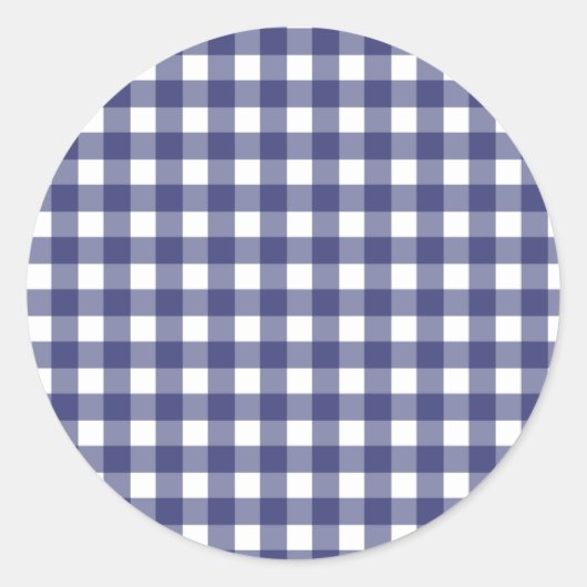 Blue Gingham Umschlag Aufkleber (Vorderseite)