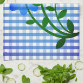 Blue Gingham und Blue Blumen Küchentücher (Gefaltet)