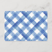 Blue Gingham und Bow Raffle Diapper Begleitkarte (Rückseite)