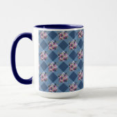 Blue Gingham und Lila Blue Floral Country Tasse (Links)
