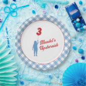 Blue Gingham Upsherin Paper Teller (Party)