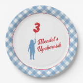 Blue Gingham Upsherin Paper Teller (Vorderseite)