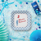 Blue Gingham Upsherin Paper Teller (Party)