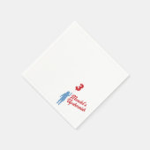 Blue Gingham Upshernish Personalisiert Napkin Serviette (Ecke)