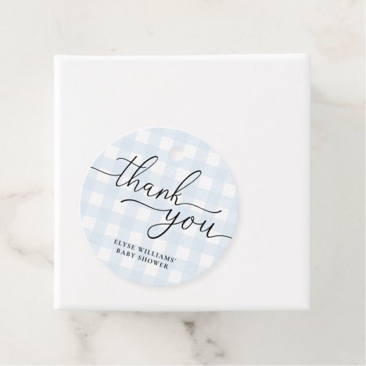 Blue Gingham Vielen Dank für Ihr Interesse am Roun Geschenkanhänger (Beispiel)