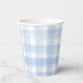 Blue Gingham Watercolor Pappbecher (Links)