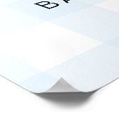 Blue Gingham Welcome Sign Poster (Ecke)