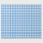 Blue Gingham Wrapping Paper Geschenkpapier (Flach)