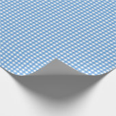 Blue Gingham Wrapping Paper Geschenkpapier (Ecke)