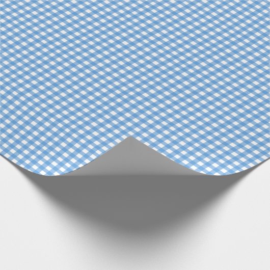 Blue Gingham Wrapping Paper Geschenkpapier (Ecke)