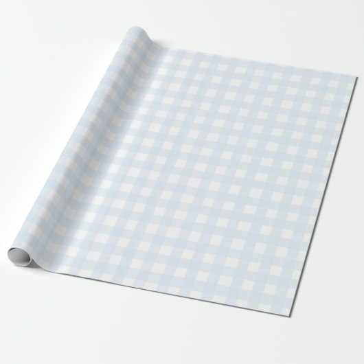 Blue Gingham Wrapping Paper Geschenkpapier (Ungerollt)